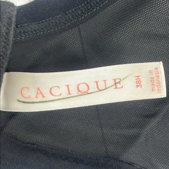 NWOT Cacique Lane Bryant Womans Full Coverage Bra Black Smooth UNDERWIRE 38H - Picture 7 of 9